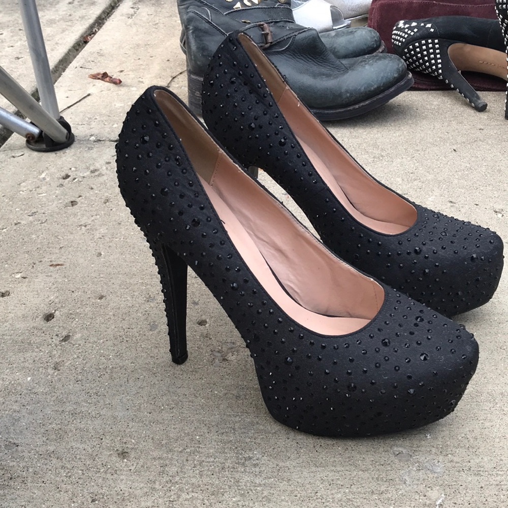 black heels